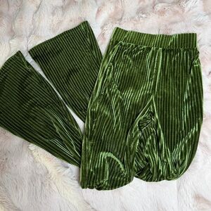 SHEIN Olive Velvet Pants